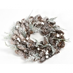 CORONA D27CM PIGNE INNEVATA...