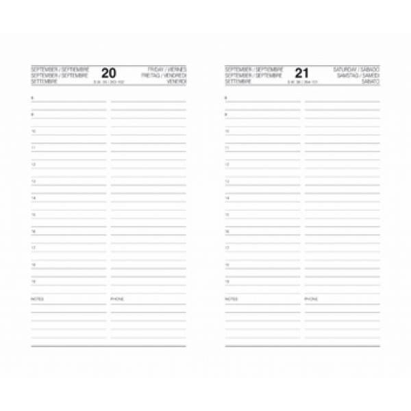 Agenda Ricambio buste per biglietti da visita 14x21 5 pezzi per agende organizer 